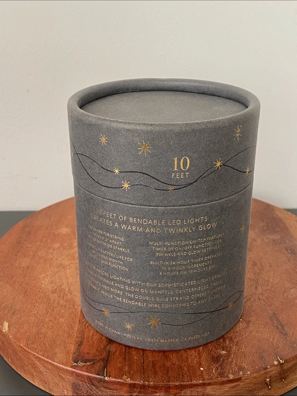 Restoration Hardware Starry String Lights Amber Light Coper Wire 10 ft